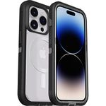 OtterBox Defender XT Case for iPhone 14 Pro with Mag Safe, Shock Proof, Drop Proof, Ultra Rugged, Protective Case, 5X Tested to Military Standard, Non Retail Packaging, Clear/Black