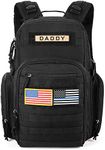 MIRACOL Diaper Bag for Dad, Military Diaper Bag Backpack, Multifunction Diaper Bag with Flag Patch for Men and Women