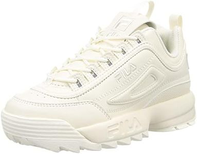 Fila Unisex Adult Disruptor 2 Thick Sole Sneakers Volume Sole Women's Men's Sneakers, White (Off-White), 25.0 cm D