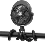 COMLIFE Misting Baby Stroller Fan, 270° & 360° Pivoting Portable Fan, Battery Operated USB Fan, Handheld Misting Fan, with Flexible Tripod Clip on Car Seat Crib Bike Treadmill Bunk Bed