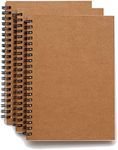 MACRO A5 ECO Friendly Set of 3 Spiral NOTEBOOKS (350 GSM Front Cover | 120 HI Quality Pages Inside | Made in India) (Brown)