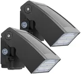 CINOTON 40W LED Wall Pack Light with Dusk to Dawn Photocell, 120-277V IP65 Outdoor Security Light, 0-90° Adjustable Full Cut-Off LED Wall Light for Garage Yard Shop, 5000K Daylight ETL Listed-2Pack