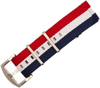 BluShark - Original Collection Military-Style Waterproof Watch Strap, Fits All Timepiece Brands, Durable Nylon Wristwatch Accessories with Stainless Steel Buckle, USA, 22mm