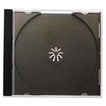 KEYIN Standard Black CD Jewel Case, 50 Pack