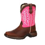 Durango Baby DWBT092 Western Boot, brown/pink, 7 M US Toddler