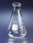 Pyrex 4980-50CNpk 50 mL Narrow Mouth Erlenmeyer Flasks with Heavy Duty Ri (Pack of 12)