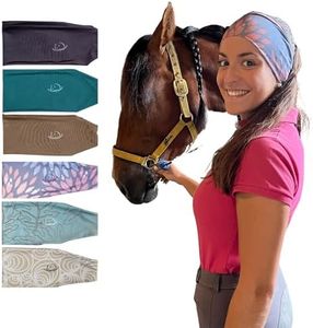 myMareCo Equestrian Headbands for Women, Under Riding Helmet Bands, Sportswear Wide Hair Wrap Suitable for Use with Bike Helmets, Yoga & Hiking