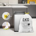 EKO Easy-Dispense Roll of 60 Count Extra-Strong Drawstring Kitchen Trash Bags - 21 Gallon Garbage Bags (79.5L) 60 pack