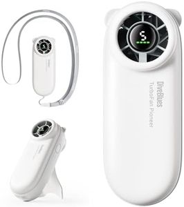 Diveblues Portable Handheld Turbo Fan, 4000mAh Rechargeable Pocket Hand Fan, Up to 16 Hours, Hand Fan with 5 Speeds Powerful Cooling for Travel/Summer/Outdoor/Lash/Purse