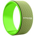 Strauss Yoga Wheel | Ideal for Stretching, Backbends, Exercise, Deep Tissue Massage & Back Pain Relief | Dharma Yoga Prop Wheel with Ultimate Comfort | 12-inch, (Green)