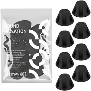 Speaker Isolation Feet – 8-Pack 1.5" Bigfoot Rubber Pads by Hudson Hi-Fi – Non-Adhesive, Anti-Vibration Feet for Turntables, Subwoofers, Amplifiers – 50 Duro, Non-Skid Audio Bumpers