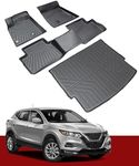 SHINJEW Floor Mats Compatible with Nissan Rogue/Xtrail 2021 2022 2023， TPE Floor Mats Liners Custom All-Weather Compatible with Nissan Rogue/Xtrail Accessories Set 1st & 2nd Row Protective Floor