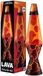 Lava Original Lamp - 14.5" Volcanic Crags - Red Wax and Orange Liquid - Home Décor Motion Light - 2078