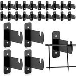 Shimeyao 24 Pcs Gridwall Mount Brackets Metal Grid Wall Panel Brackets Display Gridwall Hooks Space Saving Grid Wall Accessories Gridwall Hangers for Shop, Home, Garages, Office Organization (Black)