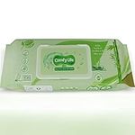 Comfy Life Biodegradable Adult Full Body Wet Wipes Large Luxury Eco-Friendly Fresh-Feel Rinse-Free Fragrance-Free Bed Bath Intimate-Care Soft Sheets (1 Pack (40 Wipes))