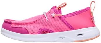 HEYDUDE Unisex Youth Wally Hey2O Wander Slip On Mesh Shoe, Pink Size 2 | Built for Water, Lightweight with Quick Dry