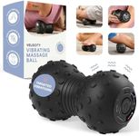 LifePro 4-Speed Vibrating Massage Ball - Peanut Massager Combines a Lacrosse Ball with Vibrating Foam Roller | Vibration Roller for Recovery, Mobility & Deep Tissue Trigger Point Therapy