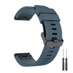 for Quickfit 22mm Strap for Garmin Fenix 7/Fenix 7 Pro/Fenix 7X/Fenix 6 Pro/Fenix 6/Fenix 5/5 Plus Strap,Silicone QuickFit 22mm Band for Garmin Instinct/Approach S60/S62/Forerunner 945/935(Slate)