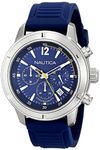 Nautica Chronograph a17652g – Watch Men – Quartz – Blue Dial – Silicone Wristband Blue