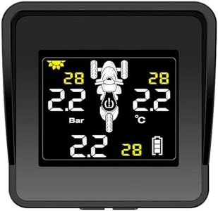 Pmandgk SystèMe de Surveillance de la Pression des Pneus Solaire Moniteur de Pression des Pneus TPMS pour Affichage LCD 3 Capteurs Externes