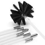 Discount Parts Direct 10 Feet Dryer Vent Cleaner Kit, Dryer Duct Cleaning Kit, Includes 8 Flexible Rods, Synthetic PVC Brush Head, Flexible Lint Remover