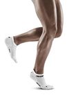 CEP Men’s No Show Running Socks 4.0 | Performance No Show Compression Sock, 4.0 - White, 4