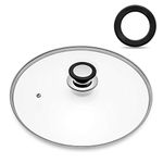 Tempered Glass Lid with Heat Resistant Handle,12"/30cm, Clear