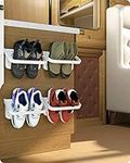 Baffect shoe holder foldable wall mounted 4 pieces, shoe rack folding shoe rack hanging shelf for shoes storage rack for shoes wall shelf for shoes without drilling, 4 pcs white