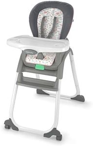 Ingenuity Full Course 6-in-1 High Chair - Baby to 5 Years Old, 6 Convertible Modes, 2 Dishwasher Safe Trays - Milly