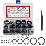 Rrina 340Pcs Snap Ring Shop Assortment Alloy Steel External Circlip Snap Retaining Clip Rings Set, Size: 4mm to 28mm
