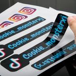 Custom Social Media Decal Instagram Stickers for Car, Customized Facebook Tiktok YouTube Twitter Snapchat Whatsapp Skype Name Decal Personalized Username Logo Brand (Vinyl Stickers, Pack of 2)