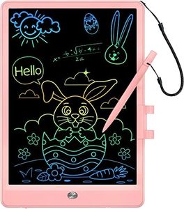 Kids Drawing Pad, 10 inches LCD Writing Tablet Travel Size Toddler Toys Sketch Writing Colorful Erasable Sketching Pad Holiday Birthday Gifts Girl Boy Educational Learning Toy