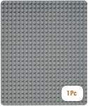 Strictly Briks Classic Big Briks Baseplate 15" x 10.5" Large Building Brick Baseplate 100% Compatible with All Major Brands | Large Pegs for Toddlers | Single Light Gray Flat Bottom Base Plate