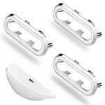 Sink Overflow Ring, 3 Pieces Sink Overflow Cap, Rectangle Overflow Hole Cover, Cover Insert in Hole Spares, Basin Tidy Overflow Drain Cap Cover