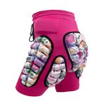 Colcolo Kids Padded Shorts Impact Shorts Child 3D Padded Skating Protective Gear Hip Protector for Ski Skateboard Bike Roller Skating, Pink L