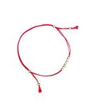 Good Luck Thin Red Cord 14k Gold filled Beads Bracelet, Positive Energy, Tiny Red Thread Bracelet, Protection Bracelet, Red String Bracelet, Tiny tassels.