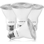 LUXRITE 4 Pack PAR20 LED Bulbs, 50W Equivalent, 4000K Cool White, Dimmable LED Spotlight Bulb, Indoor Outdoor, 7W, 500 Lumens, Wet Rated, E26 Standard Base, UL Listed