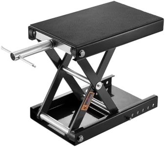 PORIYA 1100lb/500KG Heavy Duty Motorcycle Scissor Lift,9-37CM Adjustable Center Hoist Crank Stand,Lift Working Bench,Steel Scissor Jack for Motorbike,ATV (Black)