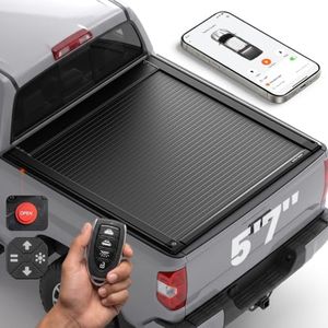 WOLFBOX Power Retractable Tonneau Cover for 2007-2021 Toyota Tundra(Exclude 2021 Trail Edition). Fits 5.7 FT Bed. Electric Aluminum Truck Bed Cover with Remote Control & App, Weatherproof & Anti-Theft