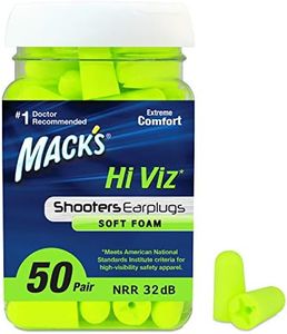 Mack's Hi Viz Soft Foam Shooting Ear Plugs, 50 Pair - Most Visible Color, Easy Compliance Checks, 32dB High NRR - Comfortable, Safe Earplugs for Hunting, Tactical, Target, Skeet and Trap Shooting