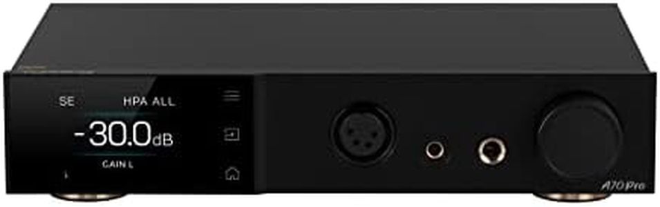 Topping A70 Pro Fully Balanced Headphone Amplifier 17000mW*2 Relay Volume Control Pre Amp wiht Remote Control (Black)