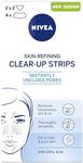 NIVEA Clear Up Strips Skin Refining, 6 Pieces (Pack of 2) Fruit Acid and Lemon Essence-based Cleaning Patches for T-zone, Forehead, Nose, and Chin, Effectively Remove Dust, Makeup, Grease, and