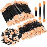 HexinYigjlyPack of 150 Eyeshadow Applicators, Eyeshadow Brushes, Makeup Applicator Brushes, Cosmetic Brushes, Professional Double Head Eyeshadow Eye Stick Brushes for Women, Make-Up, 3 Lengths