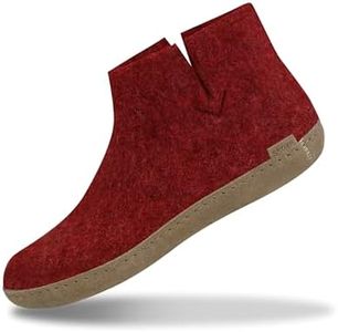 Glerups Felted Wool Boot,Red,EU 36 M