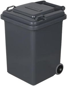 Dulton Plastic Trash Can Gray 100-195GY Trash Can, Gray, 4.8 gal (18 L), Drain Hole, Assembly Required