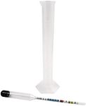 Hydrometer (Stevenson Reeves) for Wine & Beer with 100ml Plastic Measuring Cylinder Tiral Sampling Jar Homebrew Home Brew Homemadeome Brew Homemade