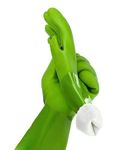 Kitchen-Star Ultimate Rubber Household PVC Gloves with Comfortable Cotton Lining, Anti-Slip surface, Kitchen Dishwashing, Extra Thickness, Kitchen Cleaning, Working, Painting, PetCare (X-Large, Green)