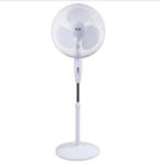 spot on dealz® 16" Free Standing Fan Portable Fans for Bedroom Floor Electrical Adjustable Height Tall Oscillating Pedestal Round Base White Power Adapter