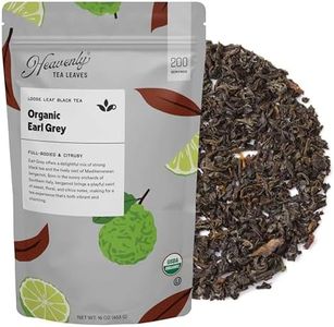 Heavenly Tea Leaves Organic Earl Grey, Bulk Loose Leaf Black Tea, 1 Lb. (Approx. 200 Cups) - Strong, Full Bodied, Brisk, Great For Hot Or Iced Tea, Immune & Heart Support, Antioxidants