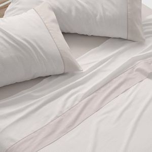 Burrito Blanco | Juego de sábanas | Cama de 150cm. (+Medidas Disponibles) | Diseño 297 | Color Beige (150x190/200cm.)
